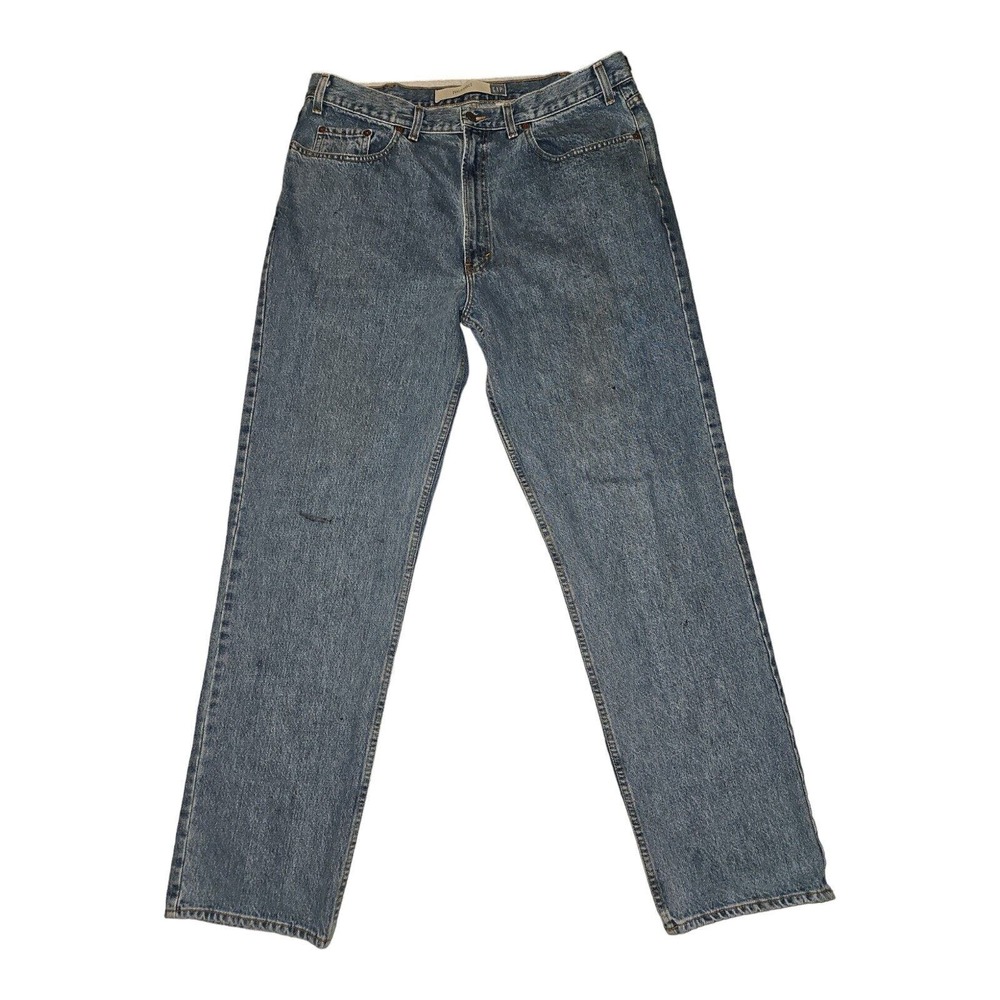 Vintage Gap Relaxed FIt Jeans 38x34 Men's Blue Denim 90's Y2K Grunge Distressed